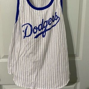 Victoria secret pink  Dodgers pinstripe tank top